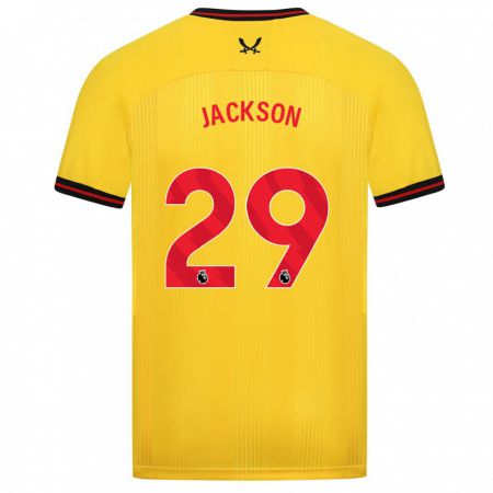 Kandiny Gyermek Fallon Olivia Connolly-Jackson #29 Sárga Idegenbeli Jersey 2023/24 Mez Póló Ing