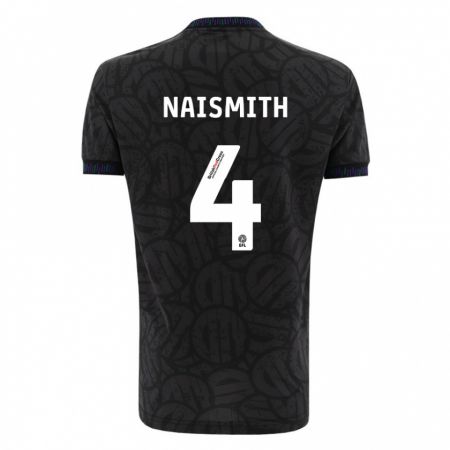 Kandiny Gyermek Kal Naismith #4 Fekete Idegenbeli Jersey 2023/24 Mez Póló Ing