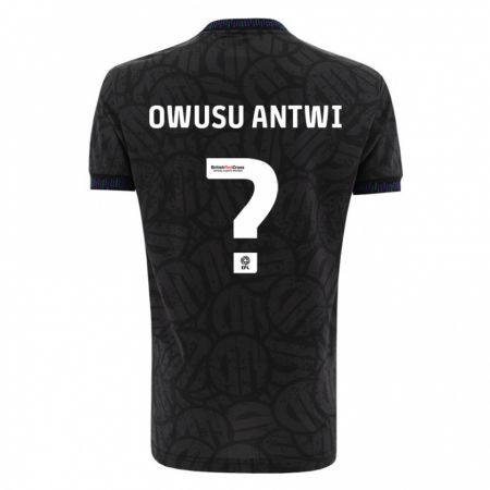 Kandiny Gyermek Filbert Owusu-Antwi #0 Fekete Idegenbeli Jersey 2023/24 Mez Póló Ing