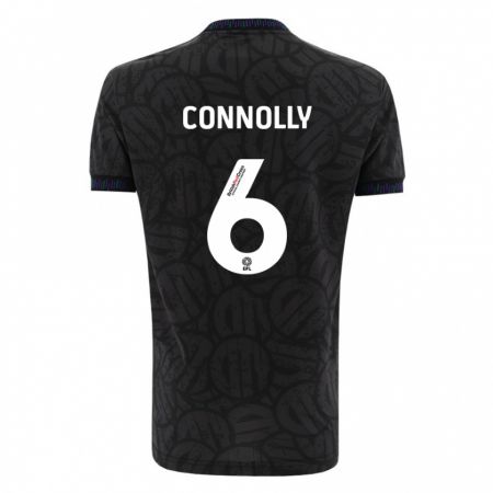 Kandiny Gyermek Megan Connolly #6 Fekete Idegenbeli Jersey 2023/24 Mez Póló Ing