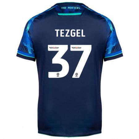 Kandiny Gyermek Emre Tezgel #37 Haditengerészet Idegenbeli Jersey 2023/24 Mez Póló Ing