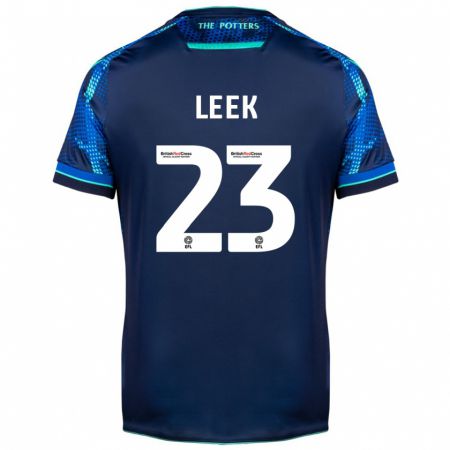 Kandiny Gyermek Ellie Leek #23 Haditengerészet Idegenbeli Jersey 2023/24 Mez Póló Ing