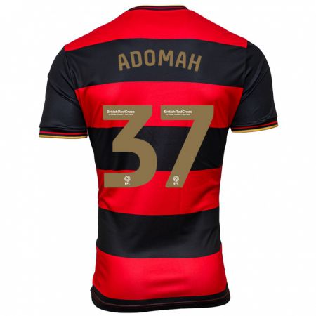 Kandiny Gyermek Albert Adomah #37 Fekete Piros Idegenbeli Jersey 2023/24 Mez Póló Ing