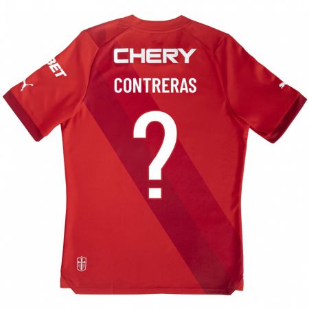 Kandiny Gyermek Mathías Contreras #0 Piros Idegenbeli Jersey 2023/24 Mez Póló Ing