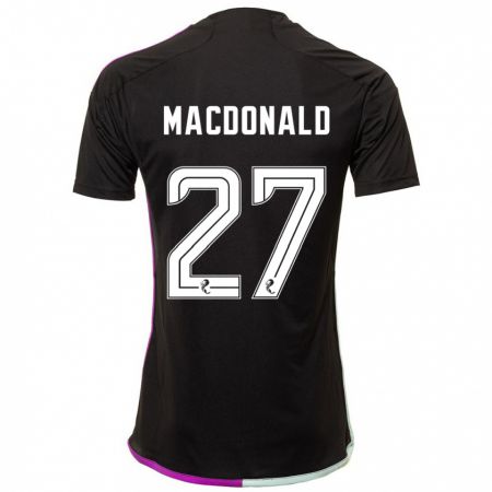 Kandiny Gyermek Angus Macdonald #27 Fekete Idegenbeli Jersey 2023/24 Mez Póló Ing