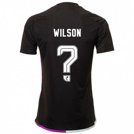 Kandiny Gyermek Cameron Wilson #0 Fekete Idegenbeli Jersey 2023/24 Mez Póló Ing