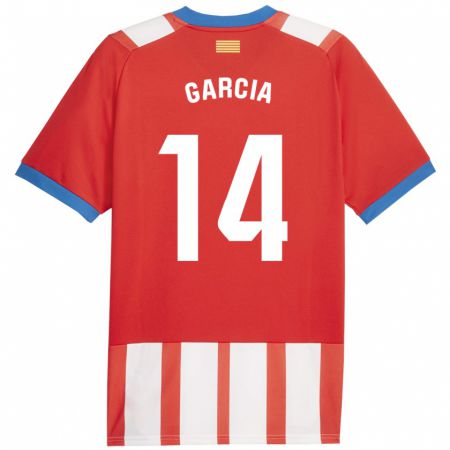 Kandiny Férfi Aleix García #14 Piros Fehér Hazai Jersey 2023/24 Mez Póló Ing