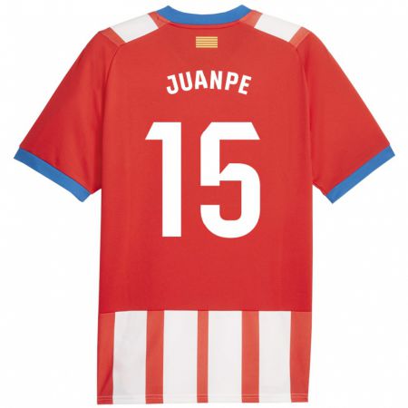 Kandiny Férfi Juanpe #15 Piros Fehér Hazai Jersey 2023/24 Mez Póló Ing