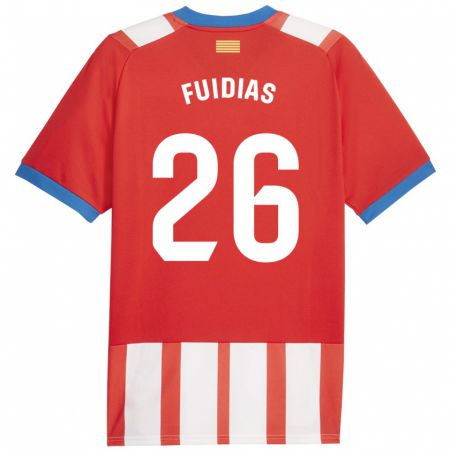 Kandiny Férfi Toni Fuidias #26 Piros Fehér Hazai Jersey 2023/24 Mez Póló Ing