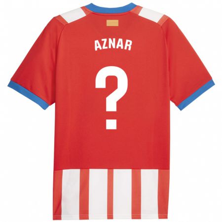 Kandiny Férfi Marc Aznar #0 Piros Fehér Hazai Jersey 2023/24 Mez Póló Ing