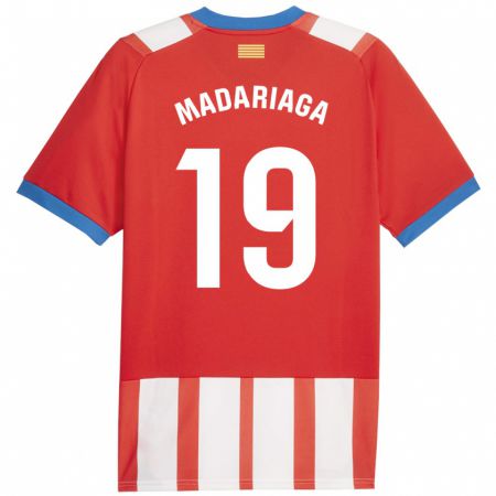 Kandiny Férfi Génesis Madariaga #19 Piros Fehér Hazai Jersey 2023/24 Mez Póló Ing