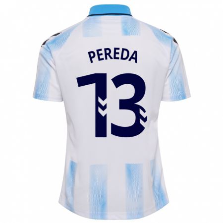 Kandiny Férfi Adrián Pereda #13 Fehér Kék Hazai Jersey 2023/24 Mez Póló Ing