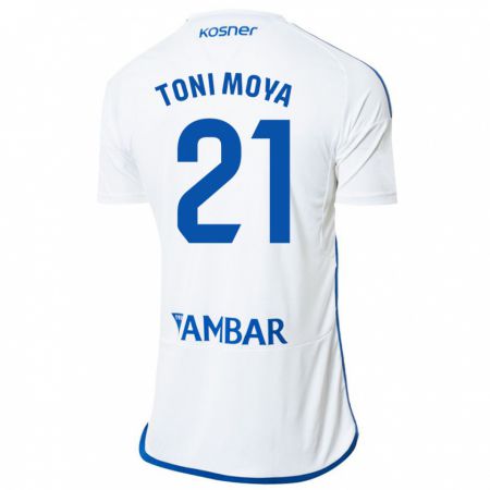 Kandiny Férfi Toni Moya #21 Fehér Hazai Jersey 2023/24 Mez Póló Ing