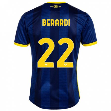 Kandiny Férfi Alessandro Berardi #22 Haditengerészet Hazai Jersey 2023/24 Mez Póló Ing