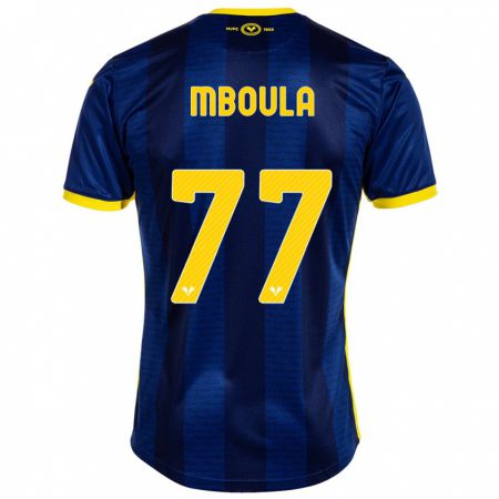 Kandiny Férfi Jordi Mboula #77 Haditengerészet Hazai Jersey 2023/24 Mez Póló Ing