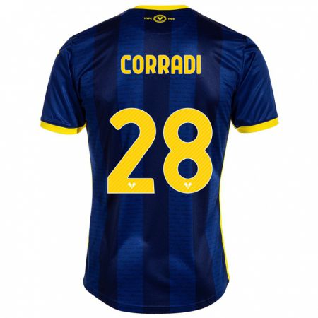 Kandiny Férfi Christian Corradi #28 Haditengerészet Hazai Jersey 2023/24 Mez Póló Ing