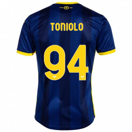 Kandiny Férfi Giacomo Toniolo #94 Haditengerészet Hazai Jersey 2023/24 Mez Póló Ing