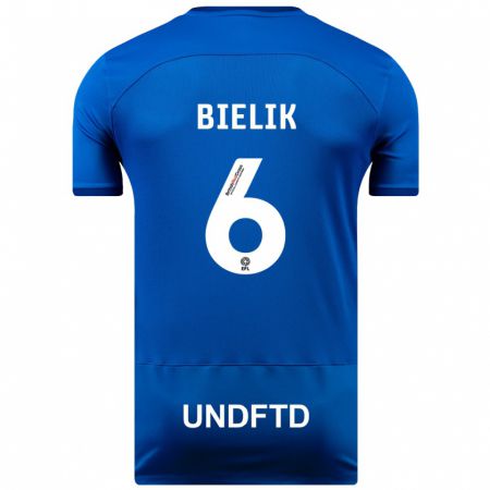 Kandiny Férfi Krystian Bielik #6 Kék Hazai Jersey 2023/24 Mez Póló Ing