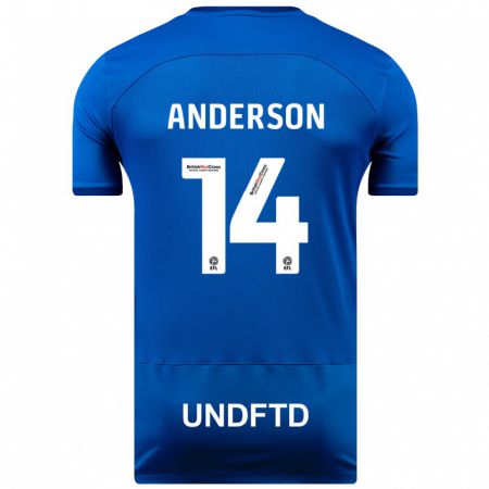 Kandiny Férfi Keshi Anderson #14 Kék Hazai Jersey 2023/24 Mez Póló Ing