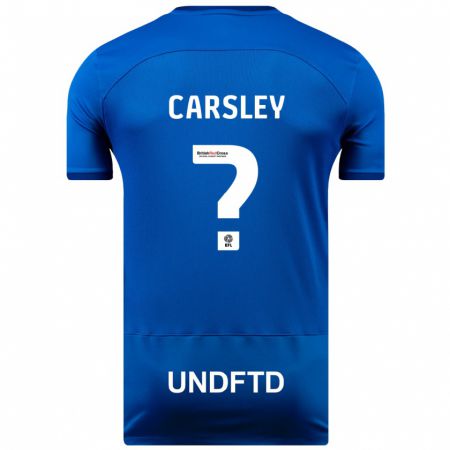 Kandiny Férfi Luke Carsley #0 Kék Hazai Jersey 2023/24 Mez Póló Ing