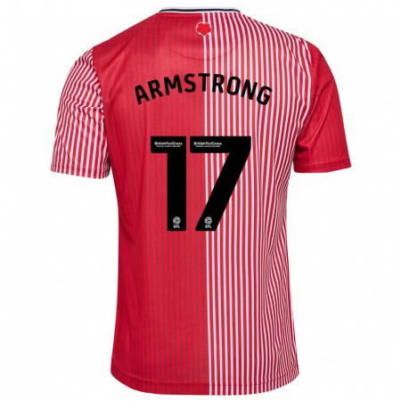 Kandiny Férfi Stuart Armstrong #17 Piros Hazai Jersey 2023/24 Mez Póló Ing