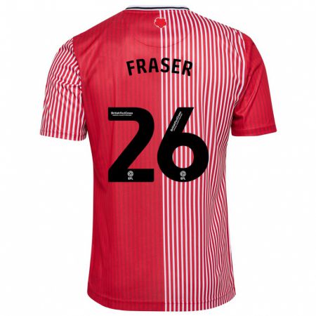 Kandiny Férfi Ryan Fraser #26 Piros Hazai Jersey 2023/24 Mez Póló Ing