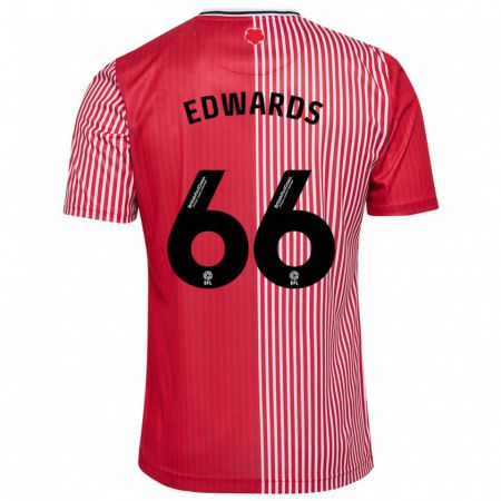 Kandiny Férfi Diamond Edwards #66 Piros Hazai Jersey 2023/24 Mez Póló Ing