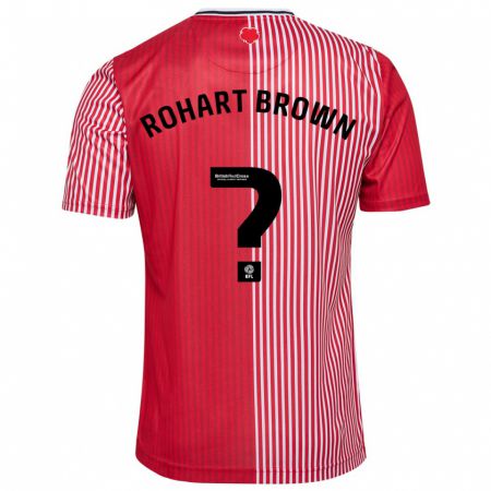 Kandiny Férfi Thierry Rohart-Brown #0 Piros Hazai Jersey 2023/24 Mez Póló Ing