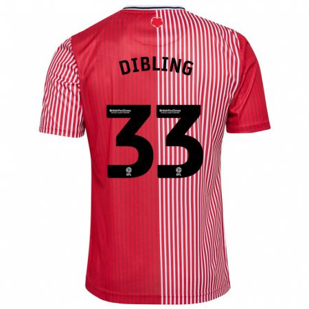 Kandiny Férfi Tyler Dibling #33 Piros Hazai Jersey 2023/24 Mez Póló Ing