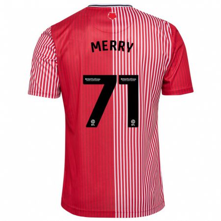 Kandiny Férfi Will Merry #71 Piros Hazai Jersey 2023/24 Mez Póló Ing