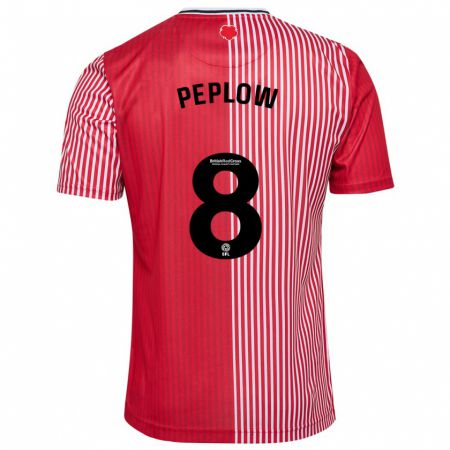 Kandiny Férfi Chloe Peplow #8 Piros Hazai Jersey 2023/24 Mez Póló Ing