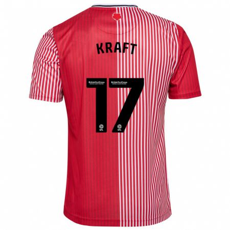 Kandiny Férfi Emily Kraft #17 Piros Hazai Jersey 2023/24 Mez Póló Ing