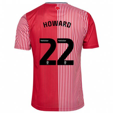 Kandiny Férfi Bethany-May Howard #22 Piros Hazai Jersey 2023/24 Mez Póló Ing