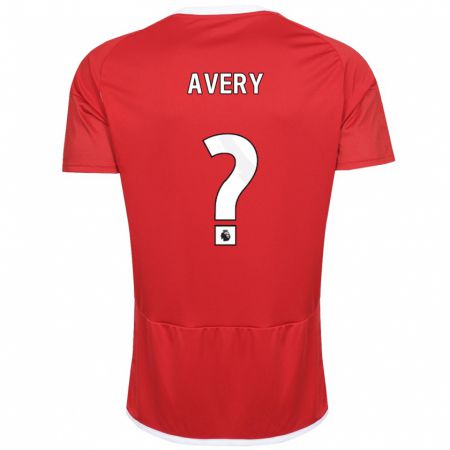 Kandiny Férfi Theo Avery #0 Piros Hazai Jersey 2023/24 Mez Póló Ing