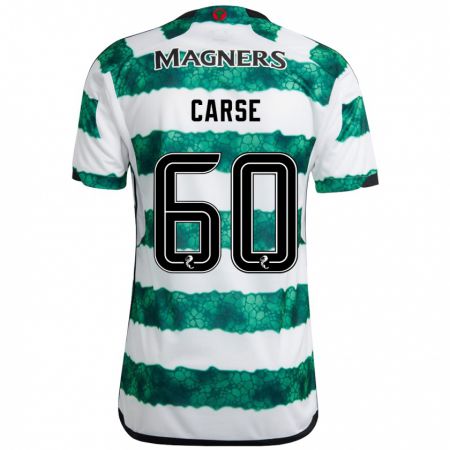 Kandiny Férfi Mackenzie Carse #60 Zöld Hazai Jersey 2023/24 Mez Póló Ing