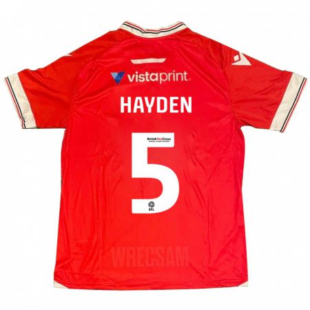 Kandiny Férfi Aaron Hayden #5 Piros Hazai Jersey 2023/24 Mez Póló Ing