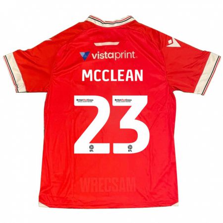 Kandiny Férfi James Mcclean #23 Piros Hazai Jersey 2023/24 Mez Póló Ing