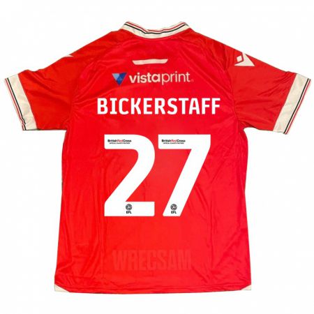 Kandiny Férfi Jake Bickerstaff #27 Piros Hazai Jersey 2023/24 Mez Póló Ing