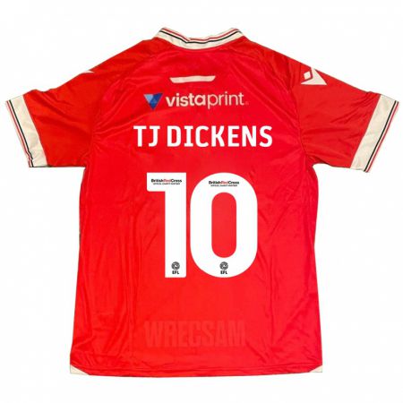 Kandiny Férfi Tonicha Tj Dickens #10 Piros Hazai Jersey 2023/24 Mez Póló Ing