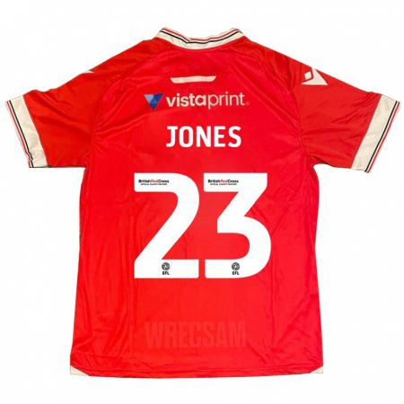 Kandiny Férfi Ruby Jones #23 Piros Hazai Jersey 2023/24 Mez Póló Ing