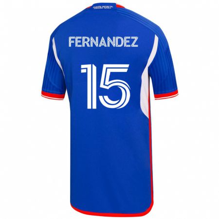 Kandiny Férfi Vicente Fernández #15 Kék Hazai Jersey 2023/24 Mez Póló Ing