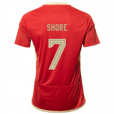 Kandiny Férfi Eilidh Shore #7 Piros Hazai Jersey 2023/24 Mez Póló Ing