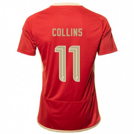 Kandiny Férfi Bailley Collins #11 Piros Hazai Jersey 2023/24 Mez Póló Ing