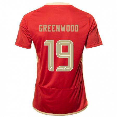 Kandiny Férfi Brodie Greenwood #19 Piros Hazai Jersey 2023/24 Mez Póló Ing