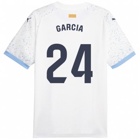 Kandiny Férfi Borja García #24 Fehér Idegenbeli Jersey 2023/24 Mez Póló Ing