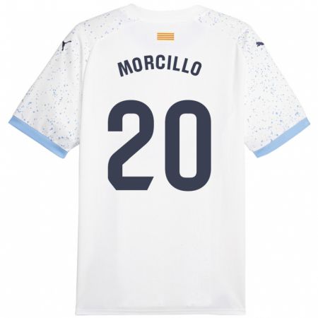 Kandiny Férfi Luis Morcillo #20 Fehér Idegenbeli Jersey 2023/24 Mez Póló Ing