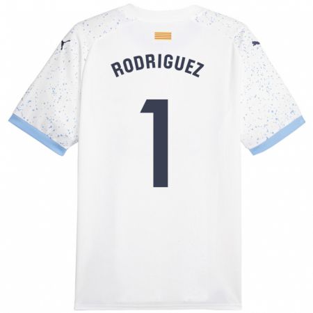 Kandiny Férfi Maria Rodríguez #1 Fehér Idegenbeli Jersey 2023/24 Mez Póló Ing