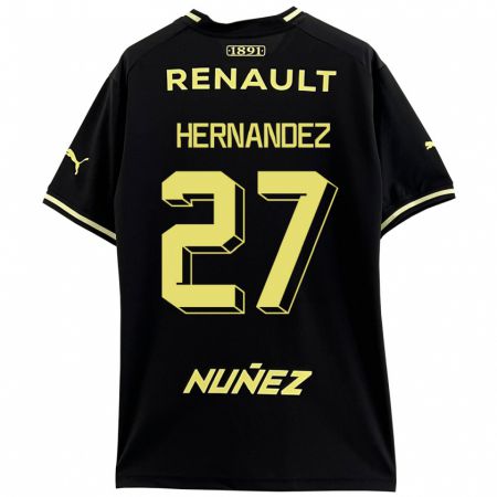 Kandiny Férfi Lucas Hernández #27 Fekete Idegenbeli Jersey 2023/24 Mez Póló Ing