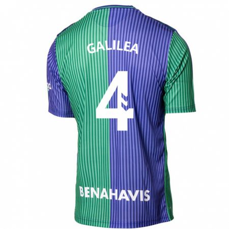 Kandiny Férfi Einar Galilea #4 Zöldes-Kék Idegenbeli Jersey 2023/24 Mez Póló Ing