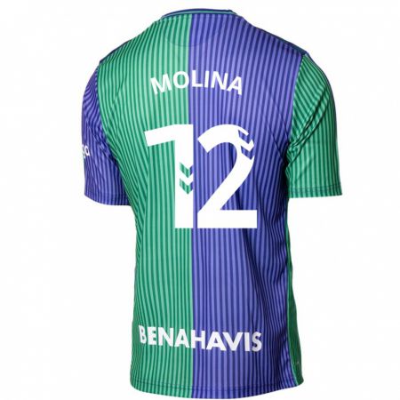 Kandiny Férfi Manu Molina #12 Zöldes-Kék Idegenbeli Jersey 2023/24 Mez Póló Ing